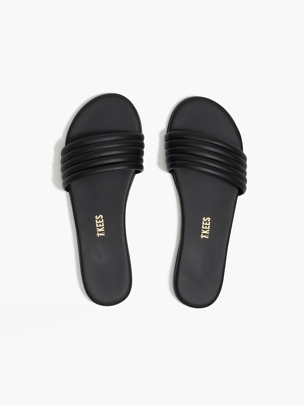 TKEES Serena Slides Black Leather 8